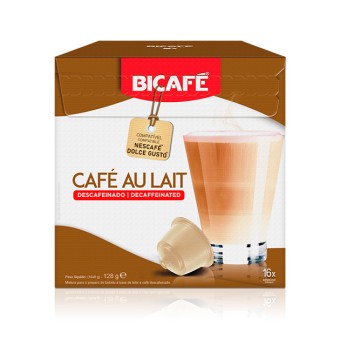 BICAFE Cafe Descafeinado c/ Leite 16 cap