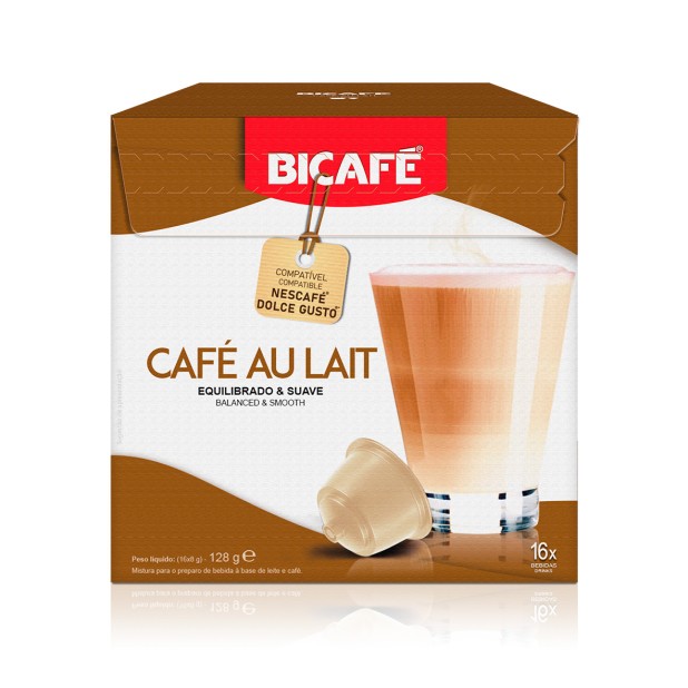 BICAFE Cafe c/ Leite DG 16 Cpsulas