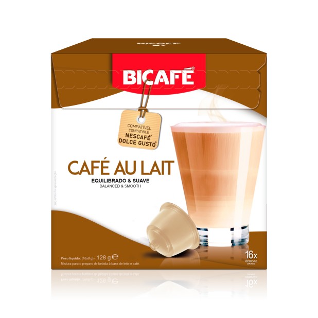 BICAFE Cafe c/ Leite DG 16 C�psulas